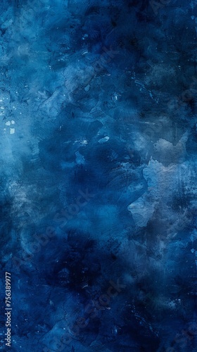 A backdrop of dark blue watercolor paint  providing a textured grunge effect that can serve as a dramatic background or banner.