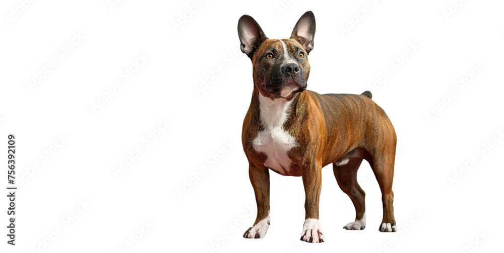 bull terrier dog on white background image generated by-AI
