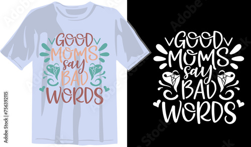 Mom Mama Mother’s Day SVG PNG Typography illustration Crafts and T-shirt Design