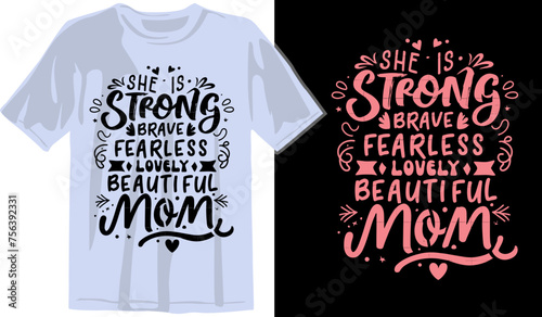 Mom Mama Mother’s Day SVG PNG Typography illustration Crafts and T-shirt Design