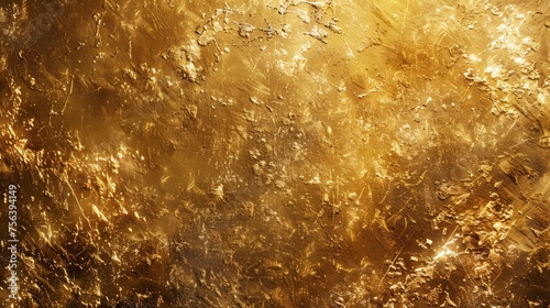 A sumptuous gold texture provides a backdrop that radiates wealth and refinement. This lavish visual texture lends an air of elegance and timelessness to designs, conveying a notion of upscale value. photo
