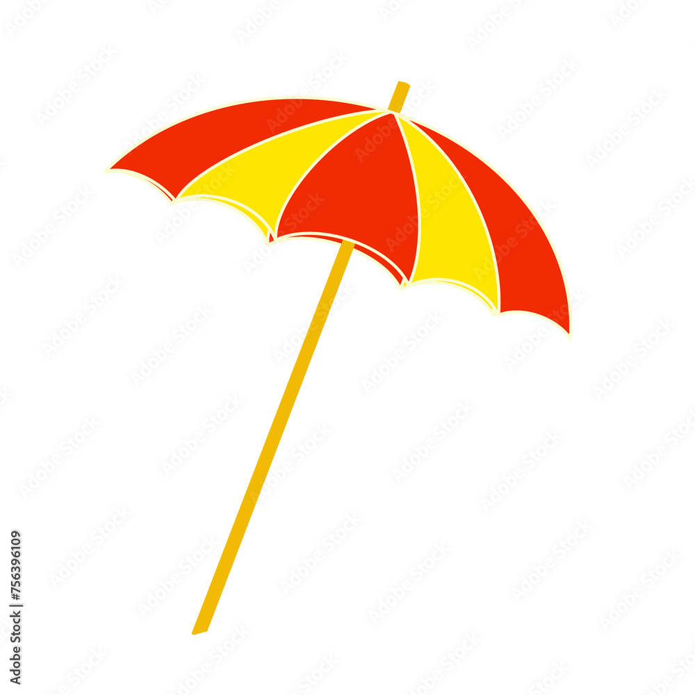 Beach Umbrella illustration -  Summer beach sand