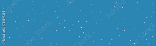 White plus symbols of different sizes and opacity on blue background. Abstract pattern of medical cross or mathematical plus pictogram. Vector illustration on cyan background with stars