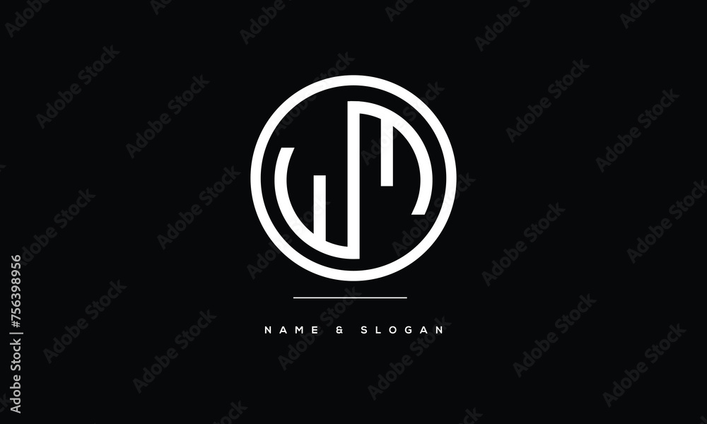 WM,W, Abstract Letters Logo Monogram WM,W, Abstract Letters Logo Monogram