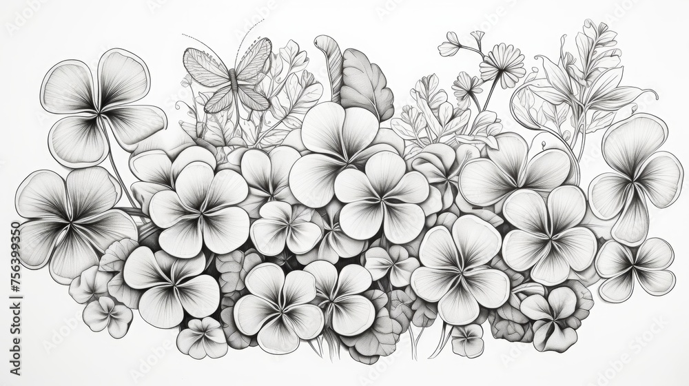 coloring page, black lineart with white background