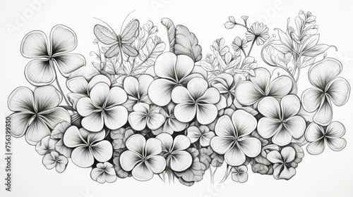 coloring page, black lineart with white background photo