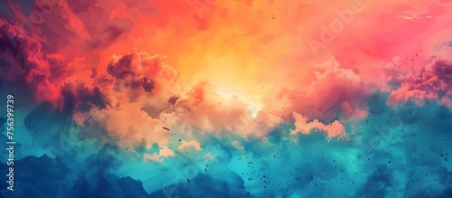 Colorful Clouds in the Sky at Sunrise, To add a touch of color and fantasy to any digital or print design project