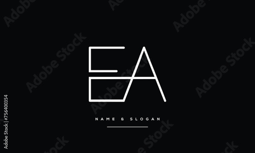 Alphabets Letters EA,A E, Initials Logo Monogram