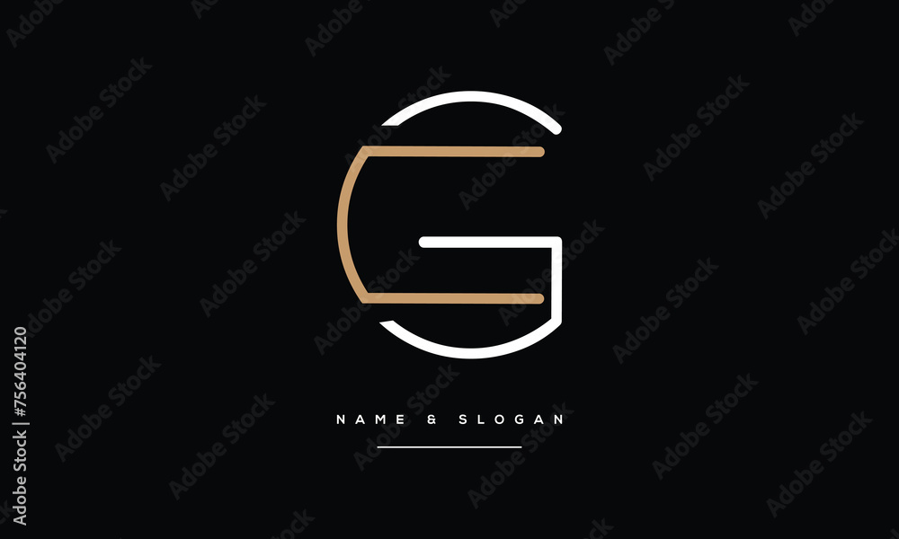 GC, CG, Abstract Letters Logo Monogram GC, CG, Abstract Letters Logo Monogram