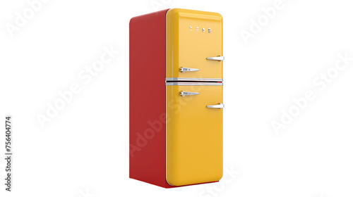 Refrigerator isolated on a transparent background