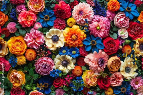 beautiful floral background from various flowers, floral arrangement