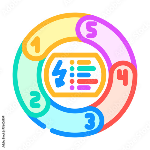 energy management time color icon vector. energy management time sign. isolated symbol illustration