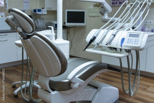 a dental clinic office with dentist equipment professional photography