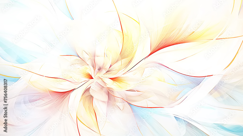 abstract multicolored interlacing lines on a white light background. abstract multicolored interlacing lines on a white light background.