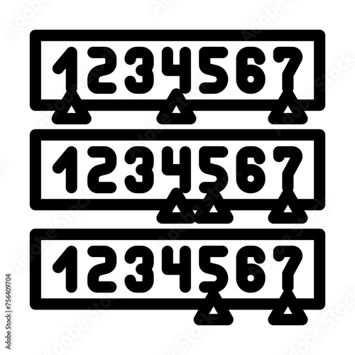 binary search algorithm line icon vector. binary search algorithm sign. isolated contour symbol black illustration