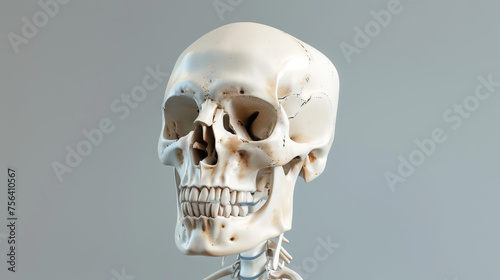 Human Skeleton System Bone Joints Anatomy 3D Model photo