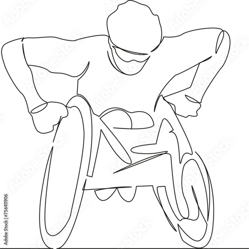 disabled athlete on a bicycle