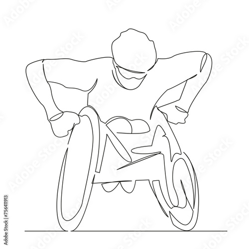 disabled athlete on a bicycle