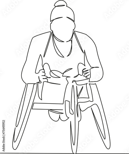 disabled woman on a bicycle