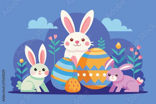 Easter Sunday vector illustration 