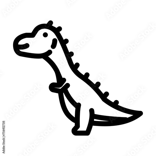 carnotaurus dinosaur animal line icon vector. carnotaurus dinosaur animal sign. isolated contour symbol black illustration