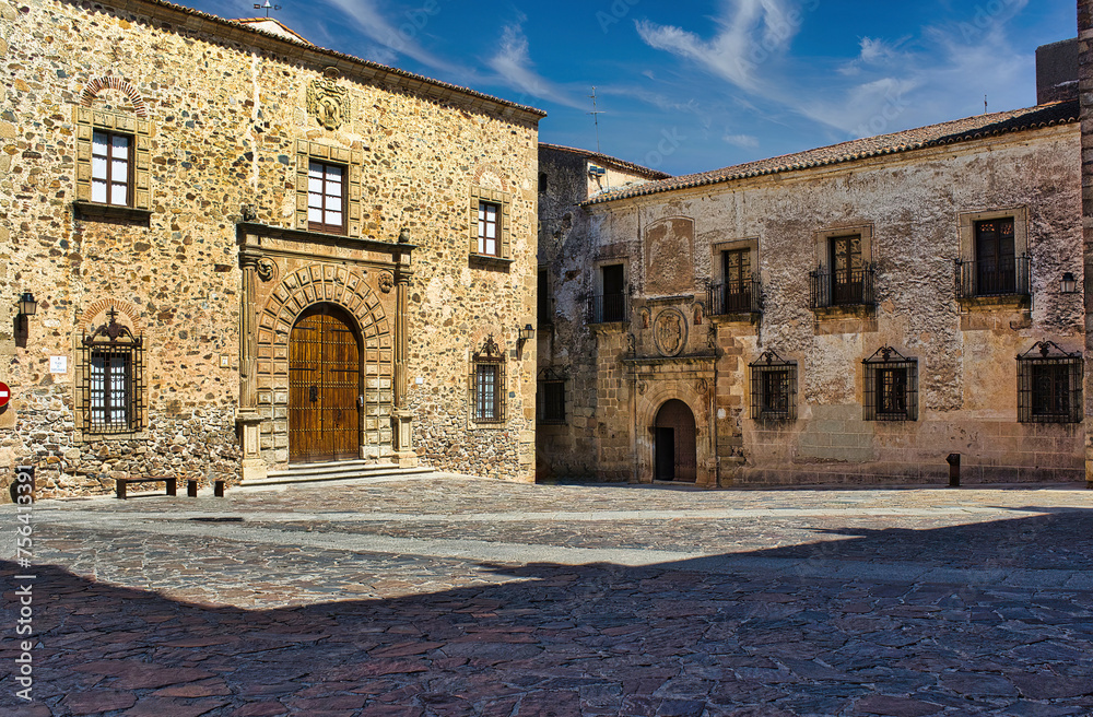 The old town of Caceres is the most important center of civil and religious architecture for the Spanish Renaissance style