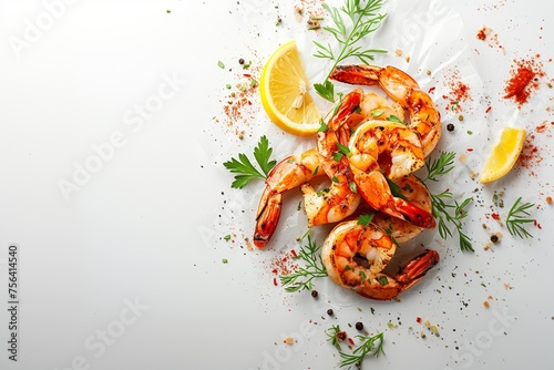 grilled shrimp with lemon and herbs © Juan Manuel Pichardo