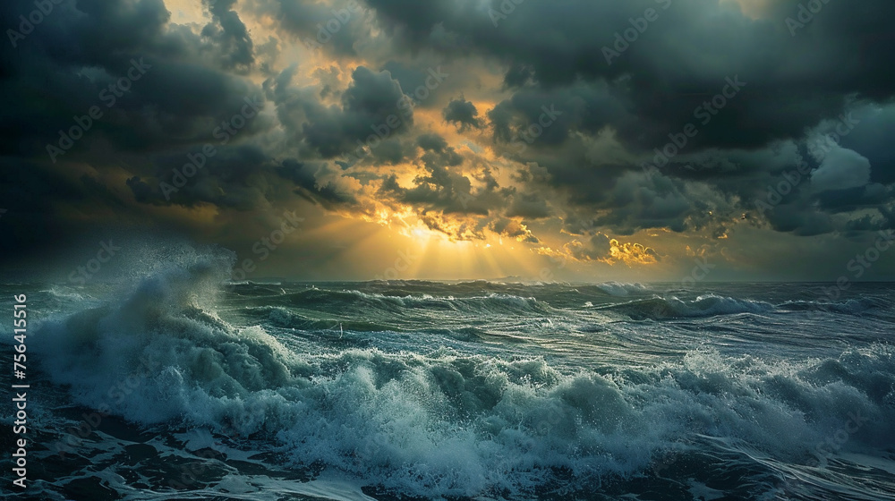 Fototapeta premium Storm over the ocean