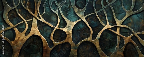 Intricate Metallic Cellular Pattern Captured in Close-Up Detail