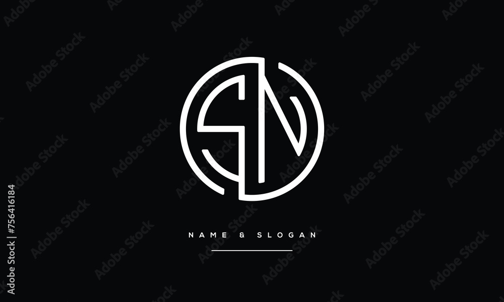 SN, NS,S , N, Abstract Letters Logo Monogram SN, NS,S , N, Abstract Letters Logo Monogram