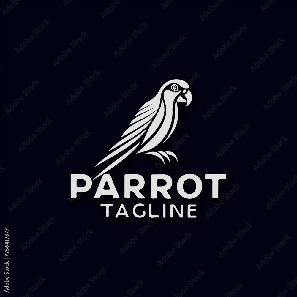 Naklejka premium parrot modern logo vector design
