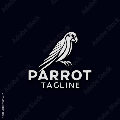 parrot modern logo vector design