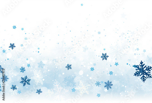 Blue Snowflake Background With Snow Flakes