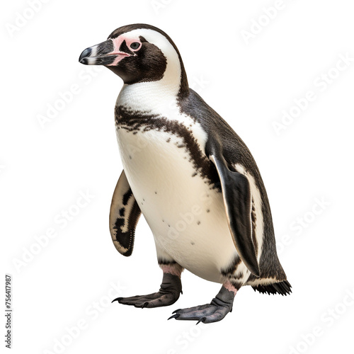 African penguin isolated on transparent background