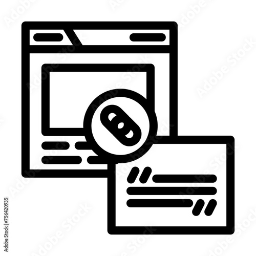 backlinks seo line icon vector. backlinks seo sign. isolated contour symbol black illustration