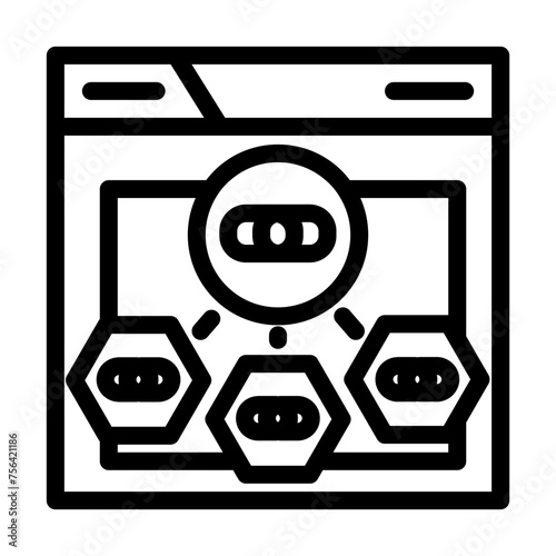 internal linking seo line icon vector. internal linking seo sign. isolated contour symbol black illustration