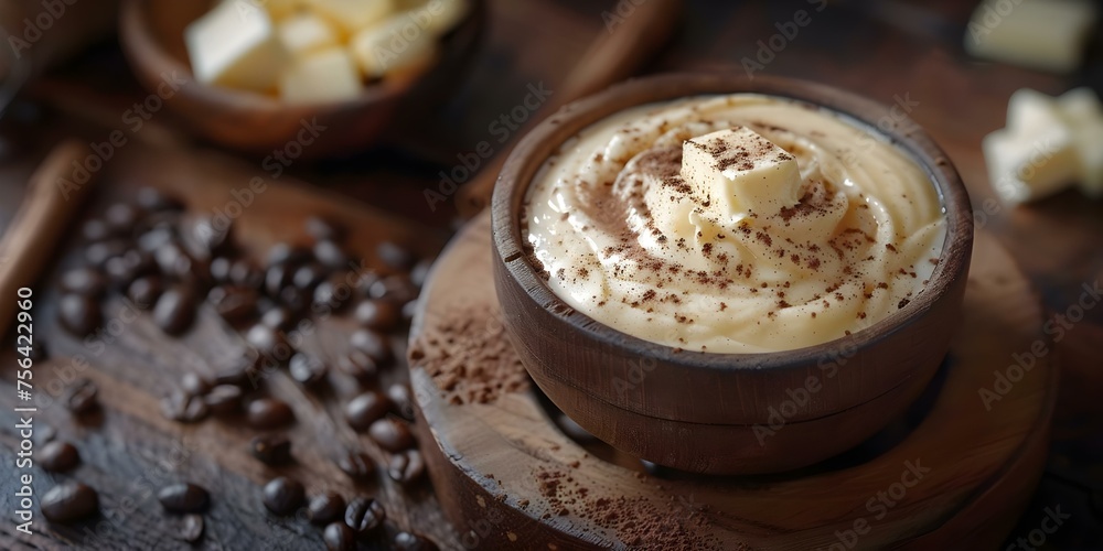 Image of coffee blended with grassfed butter for a healthy boost . Concept Food Photography, Healthy Eating, Nutritious Diet, Coffee Lover, Wellness Lifestyle Image of coffee blended with grassfed butter for a healthy boost . Concept Food Photography, Healthy Eating, Nutritious Diet, Coffee Lover, Wellness Lifestyle