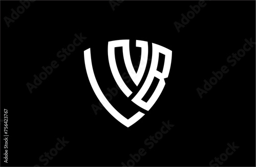 LNB creative letter shield logo design vector icon illustration photo