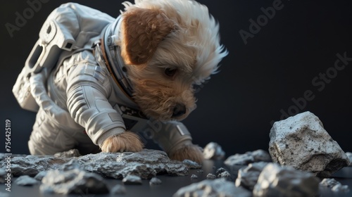 An attentive Labradoodle in...