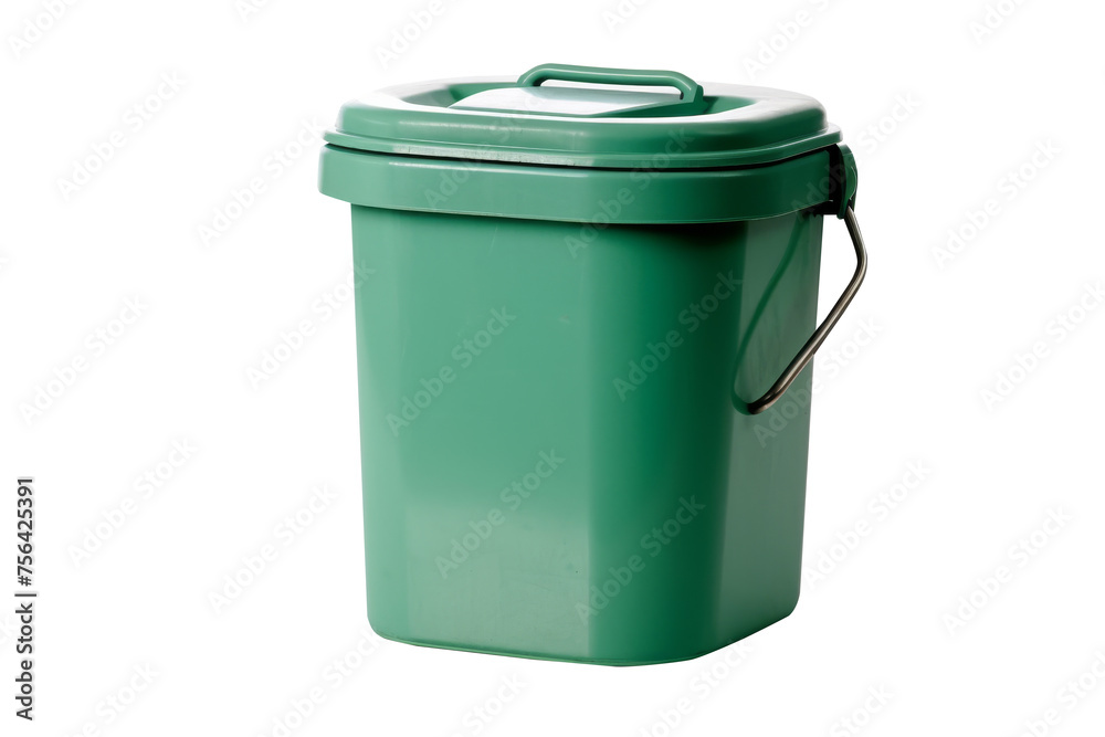 Green trash bin isolated on transparent background. Green trash bin isolated on transparent background.