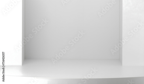 Wallpaper Mural White podium or pedestal for product display, 3d render illustration. Empty platform for product showcase concept. Torontodigital.ca