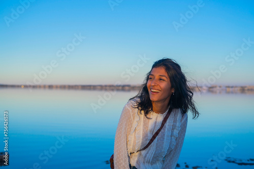 young indian happy in the lake © Deboraht