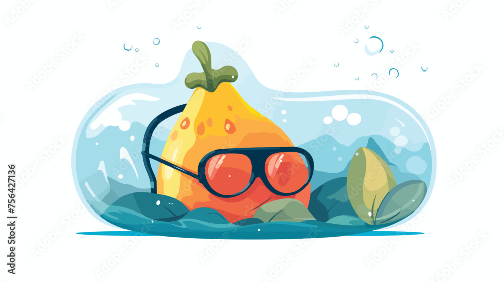 A pear with a snorkel exploring the depths of fruit