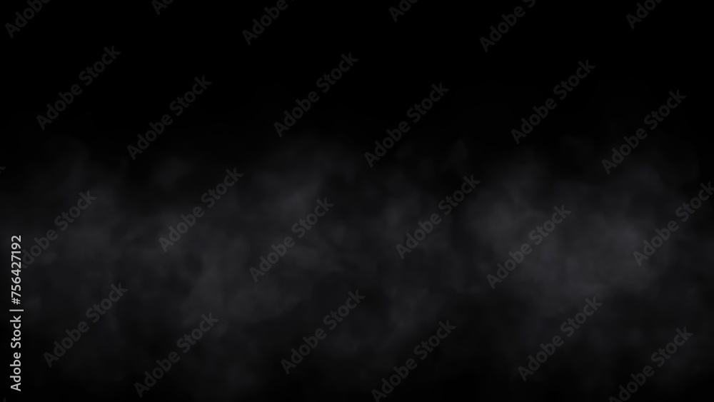 Beautiful illustration of white smoke or fog on plain black background Beautiful illustration of white smoke or fog on plain black background
