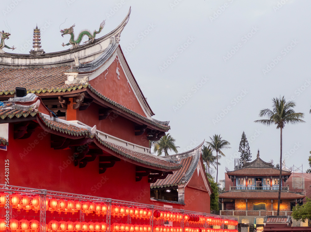 Fototapeta premium 台湾・台南の赤嵌樓などの風景