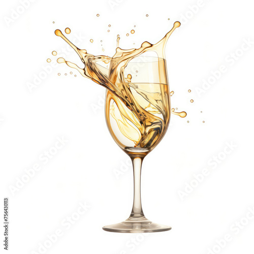 Splashing Wine in a Glass