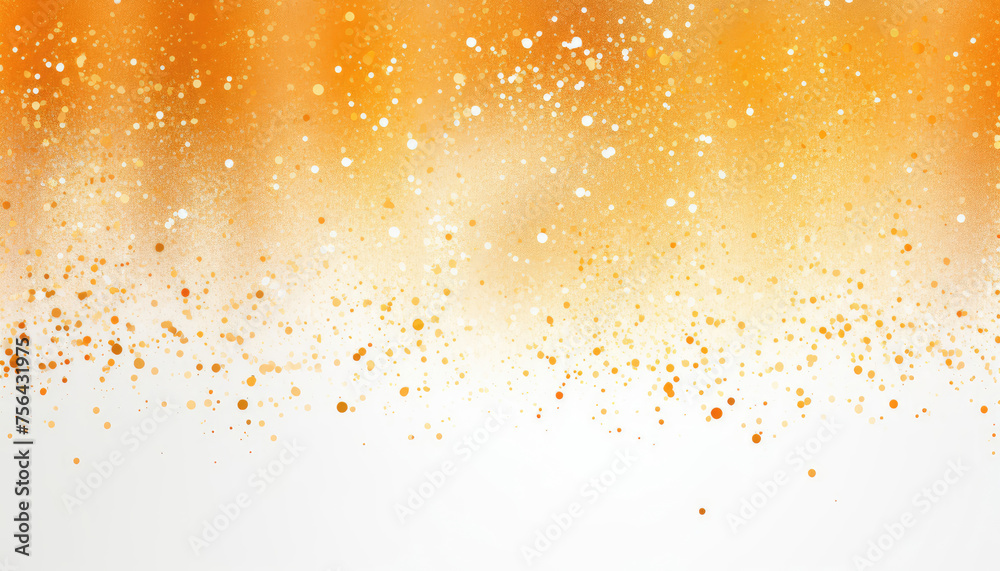 Orange and White Background With Gold Glitter