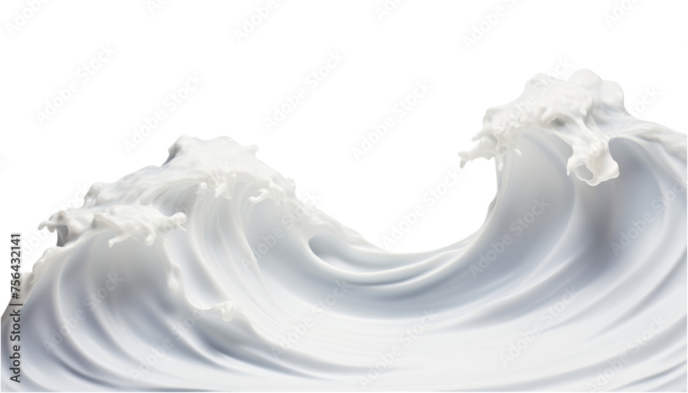 wave splash of milk isolated on transparent background cutout wave splash of milk isolated on transparent background cutout