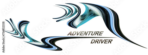 Decal design adventure driver graphic illustration vector background