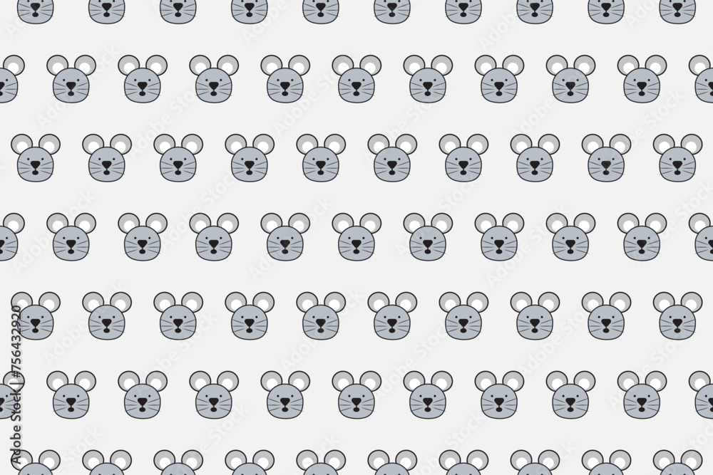 Illustration, wallpaper face of rat on soft grey color background. Illustration, wallpaper face of rat on soft grey color background.
